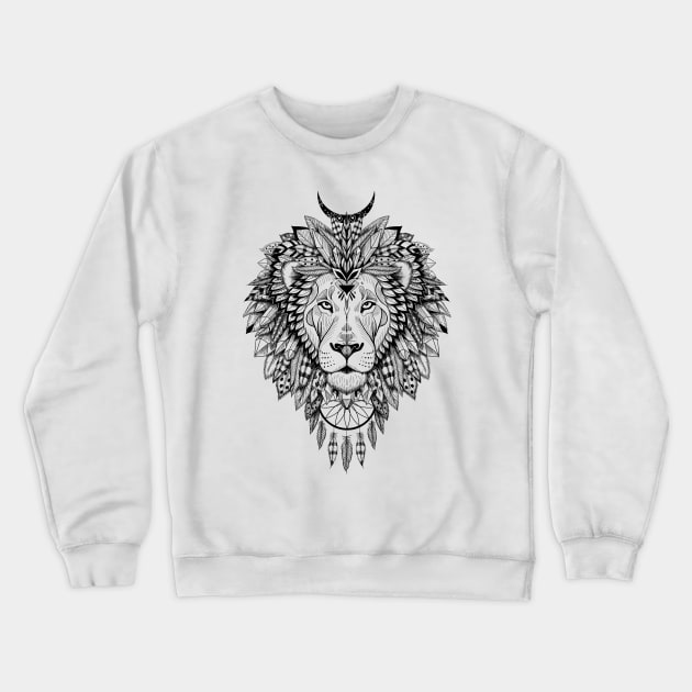 Totem Lion mandala in boho/ethnic/aztec style Crewneck Sweatshirt by fears